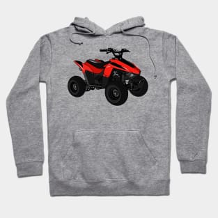 Quad bike atv cartoon illustration Hoodie